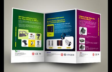 300gsm high quality gloss or silk art paper Folded Brochure Printing
