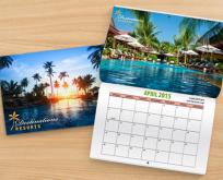 Wall calendar, saddle stitch wall calendar